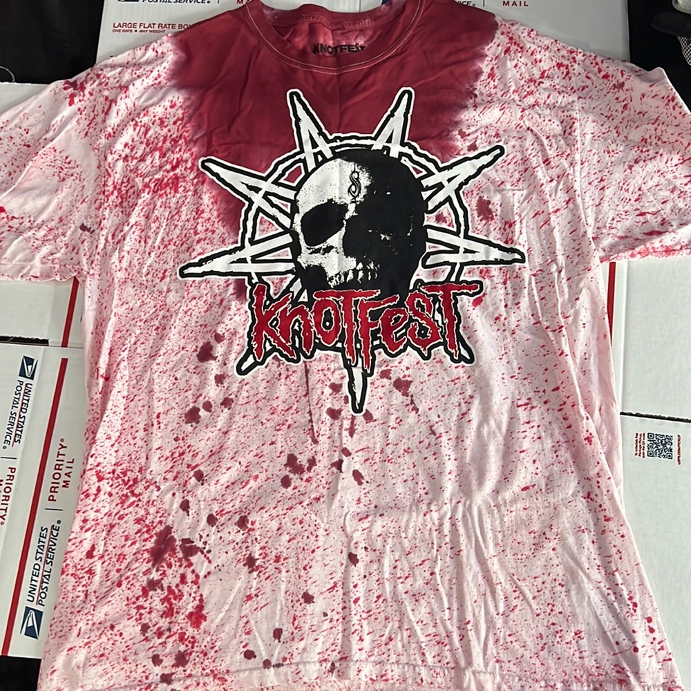 Knotfest 2022 road show blood splatter Slipknot tank